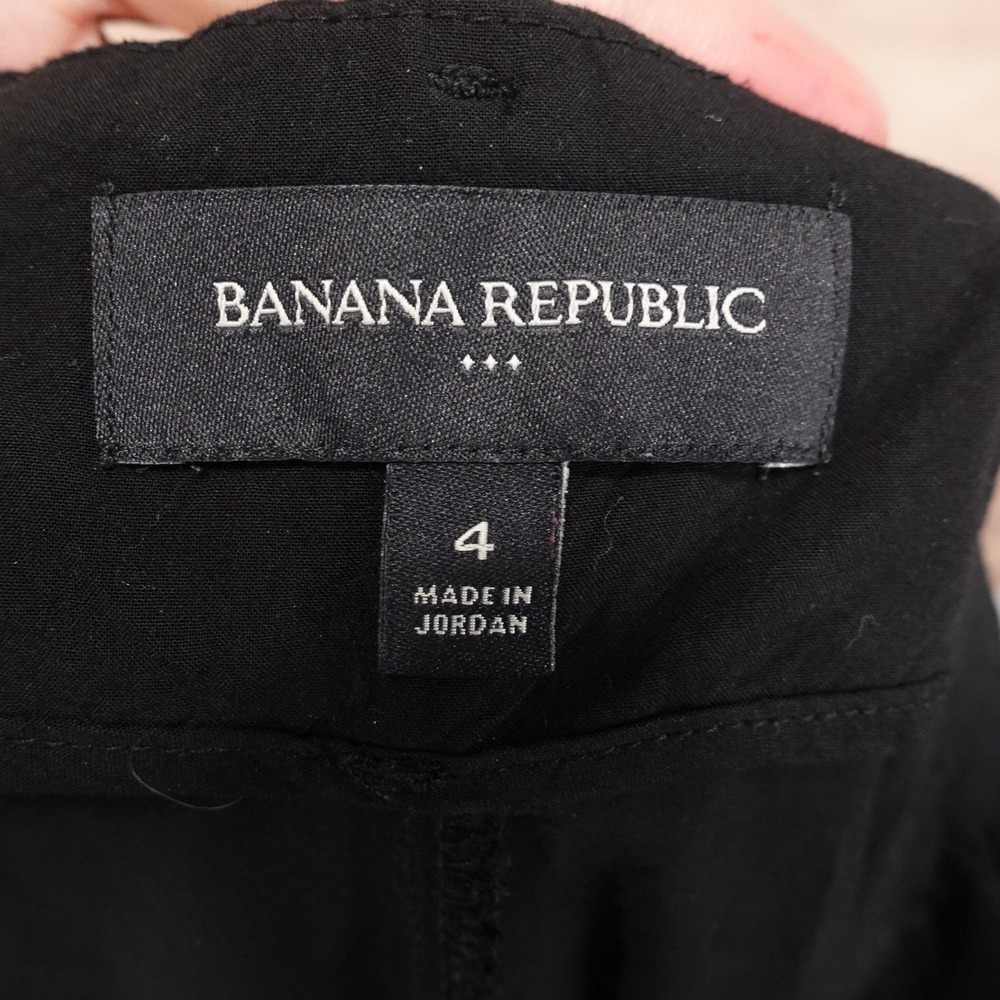 Banana Republic Pants Womens 4 Black Flowy Crepe Belted Dress Pants 29x27.5 - Picture 8 of 10